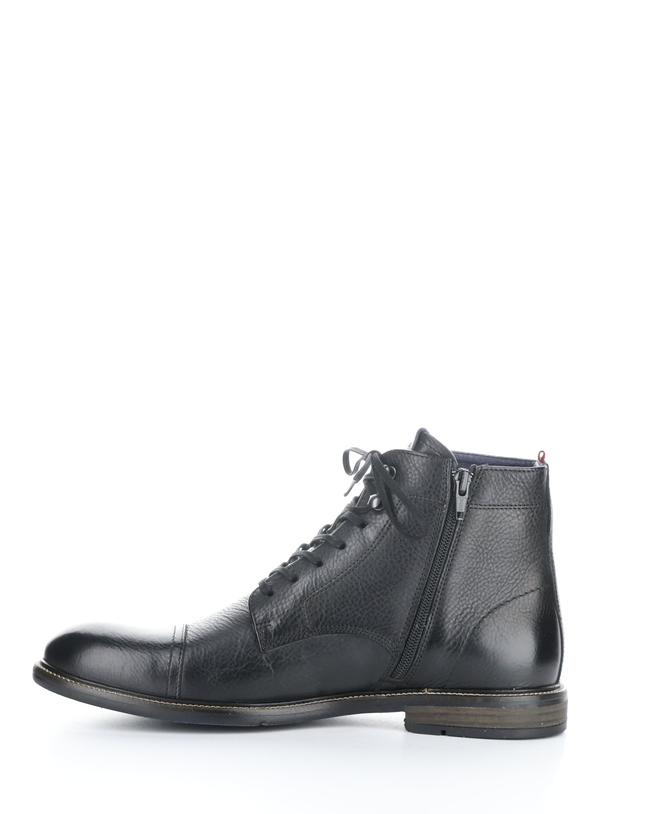 13063 BLACK Round Toe Boots