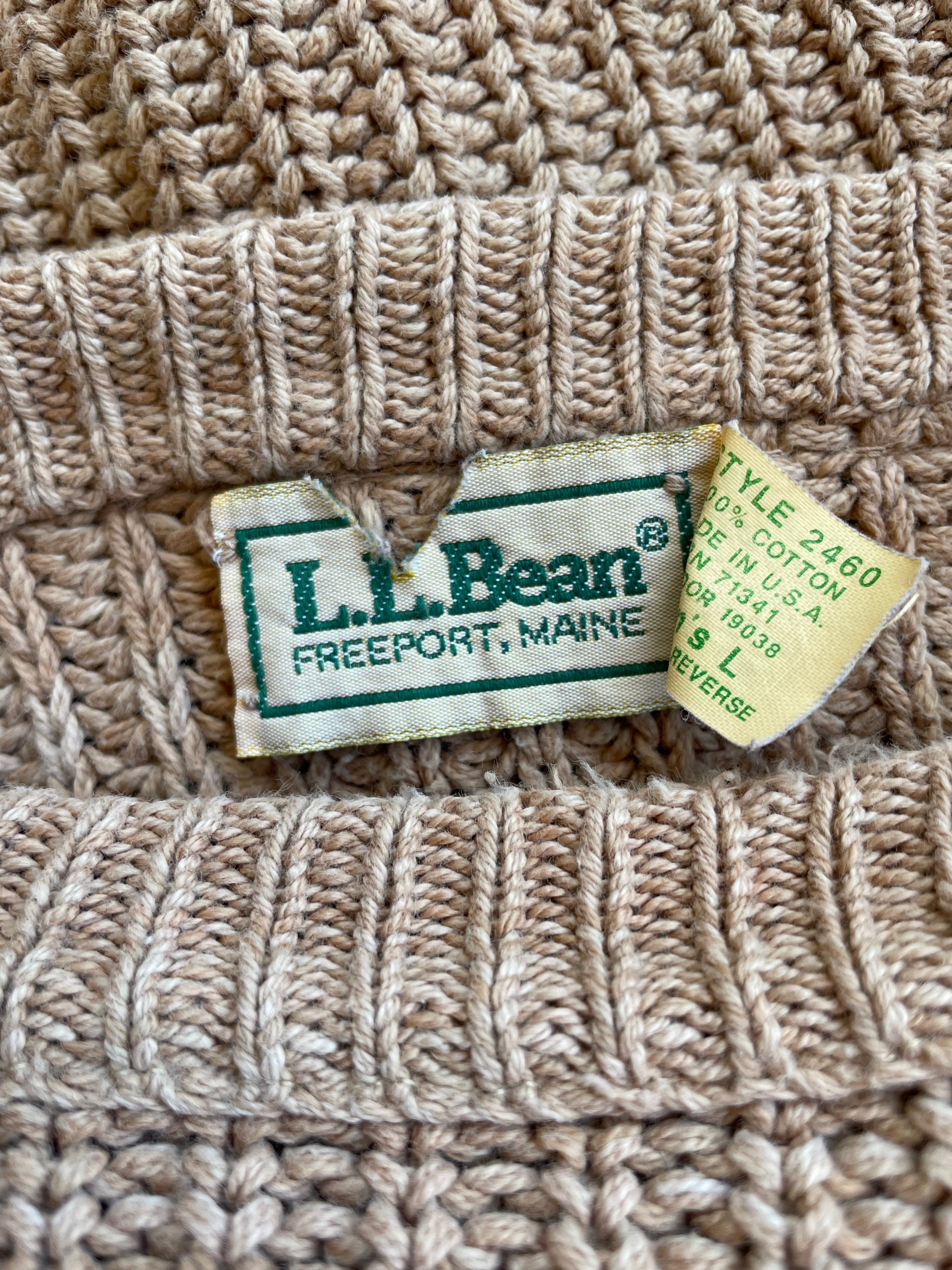 1980s L.L. Bean Shaker Knit Sweater