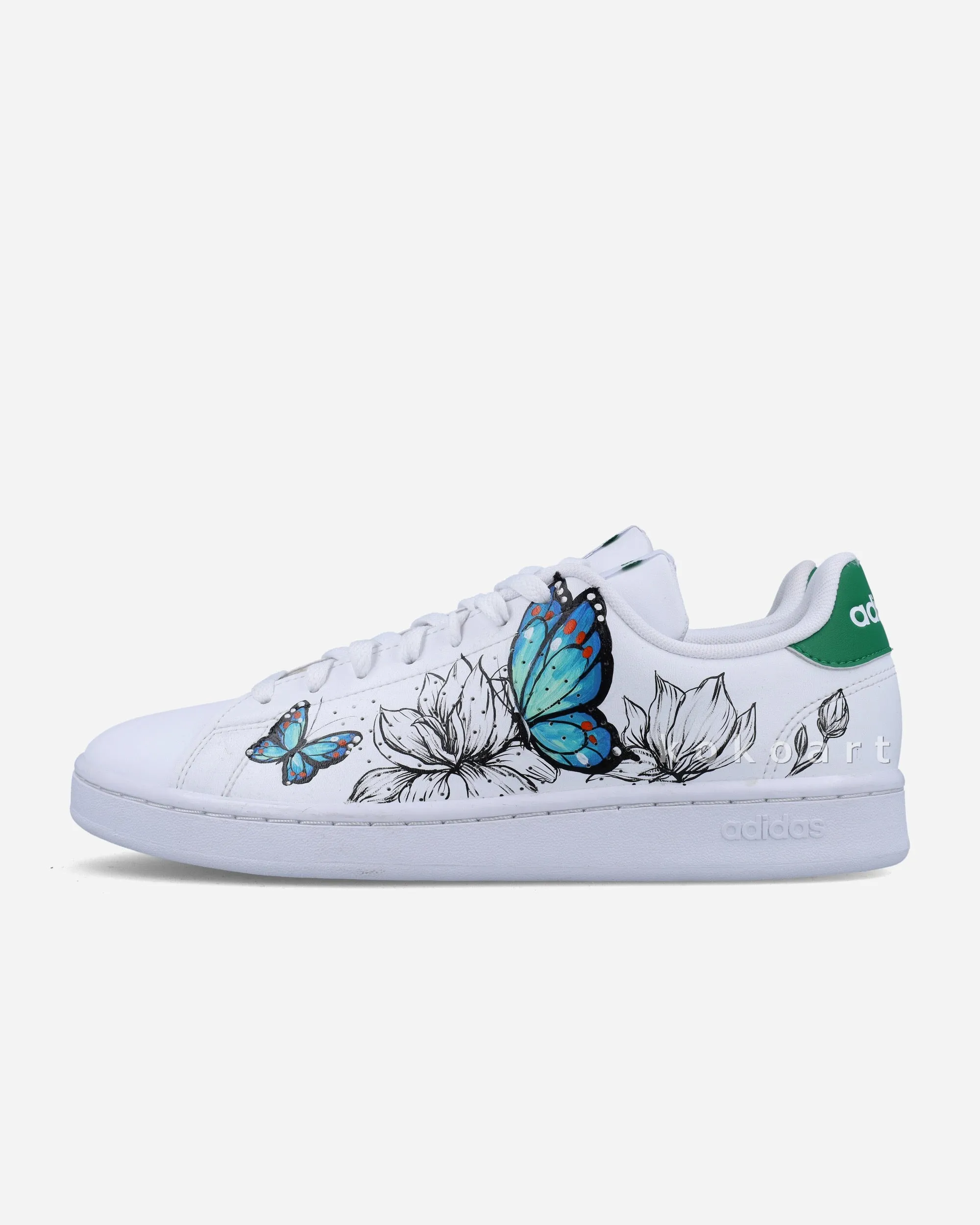 Adidas Hand Painted Butterflies and Flowers