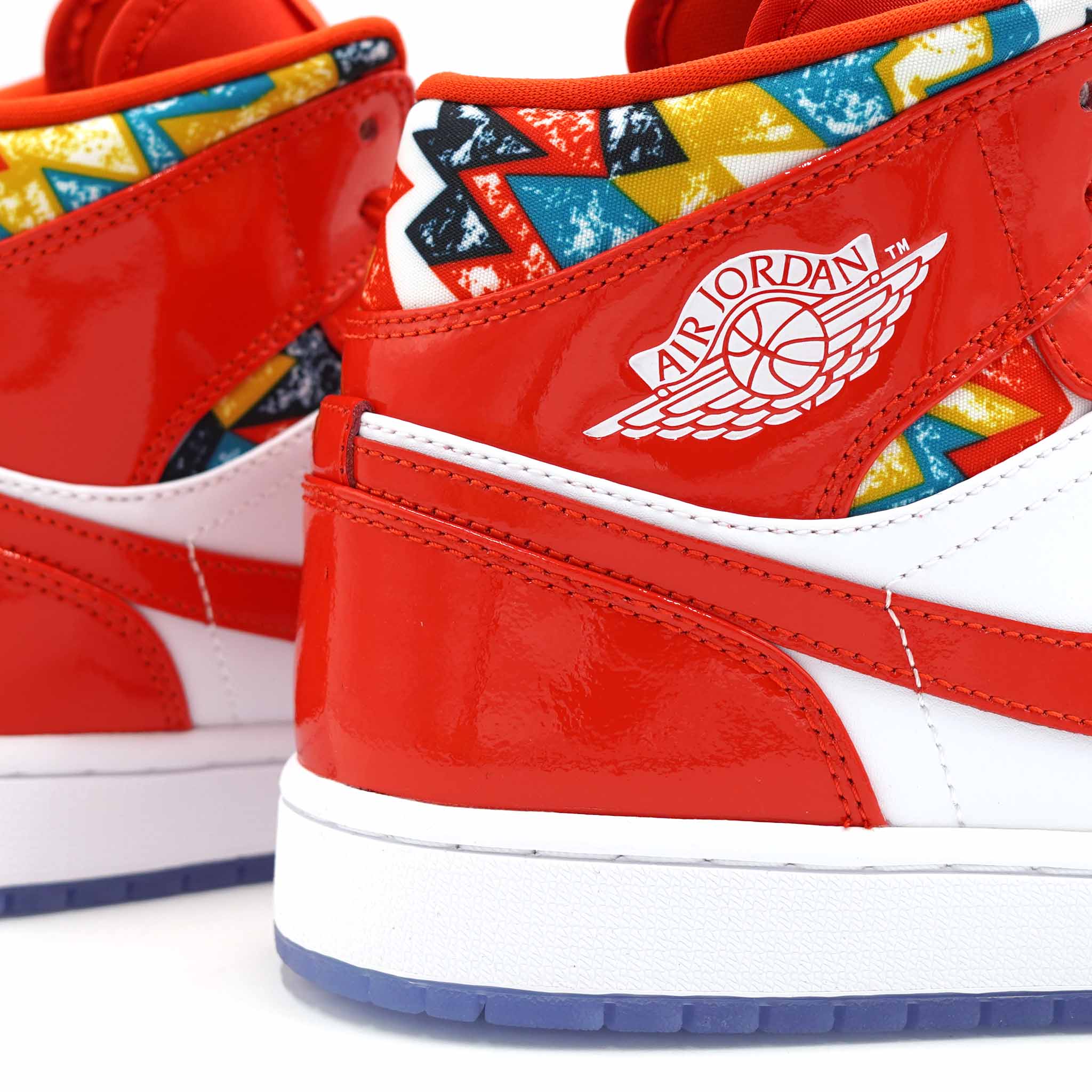 AIR JORDAN 1 MID BARCELONA SWEATER RED PATENT 2021