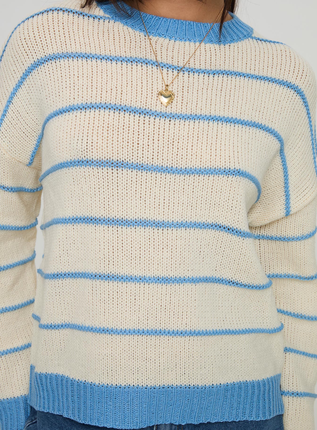 Albury Knit Sweater Cream / Blue