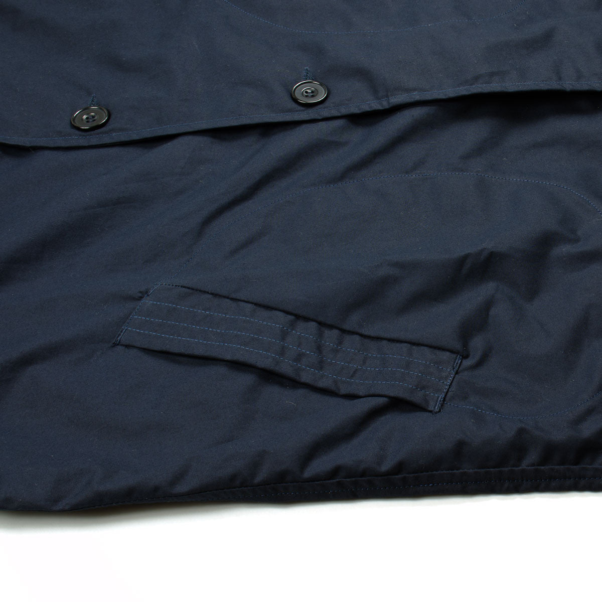 Arpenteur - Utile Raincoat - Navy Sail Garbardine