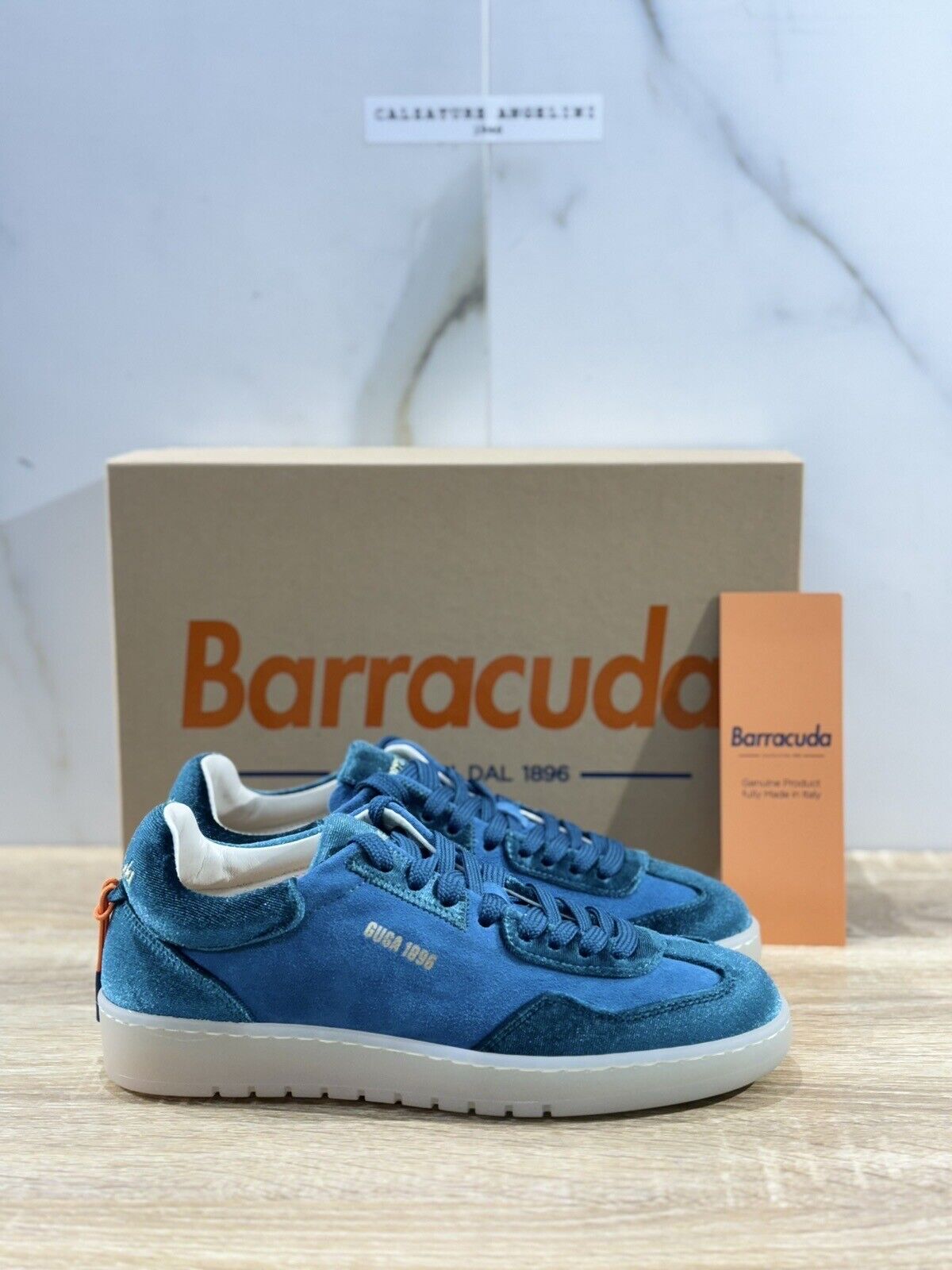 Barracuda Sneaker Donna Blu Casual Woman Handmade Sneaker 37