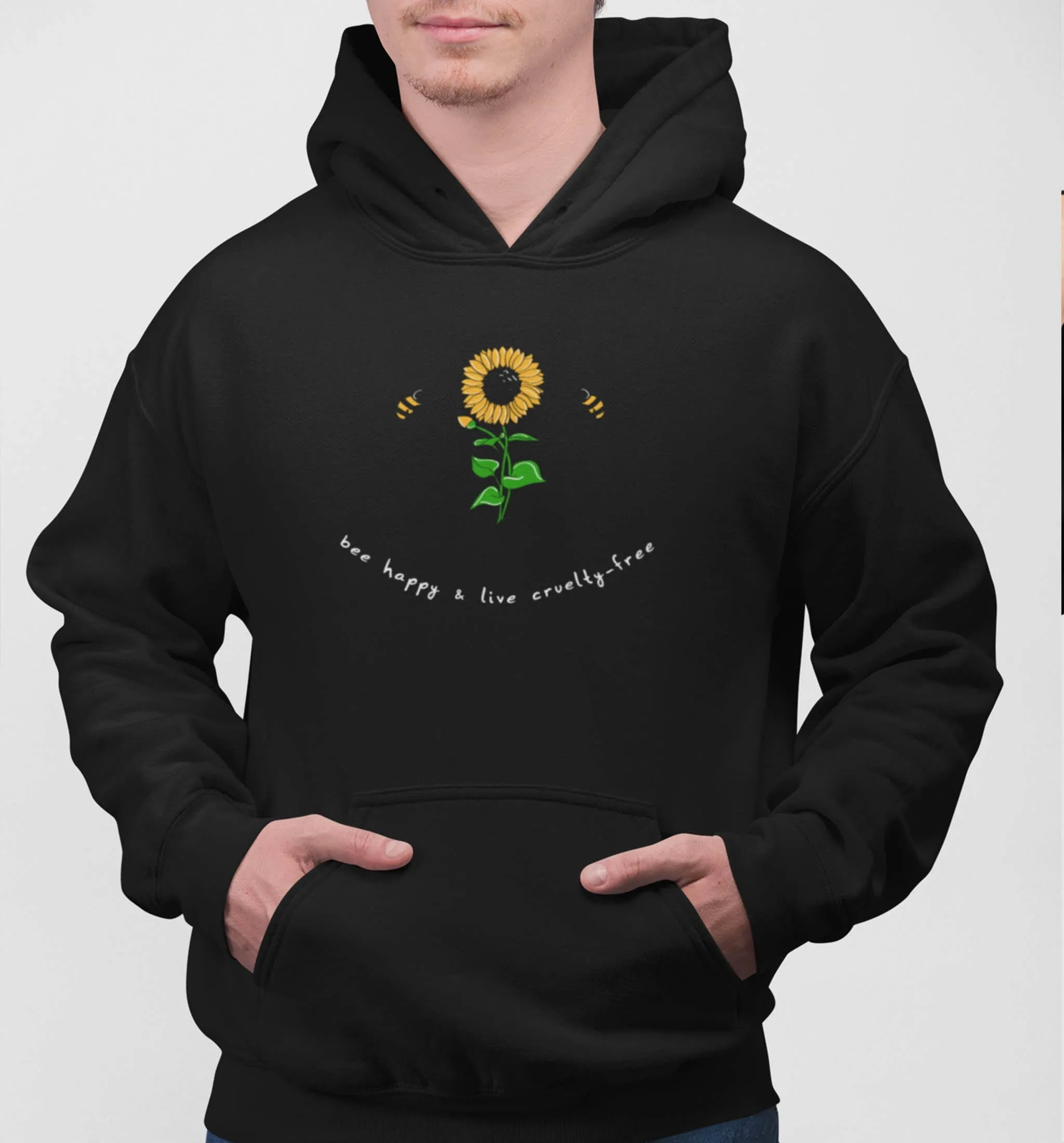 Bee Happy & Cruelty-Free | Vegan Hoodie