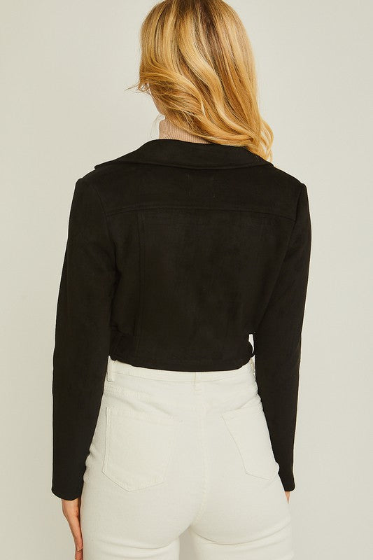 Belted Cropped Jacket