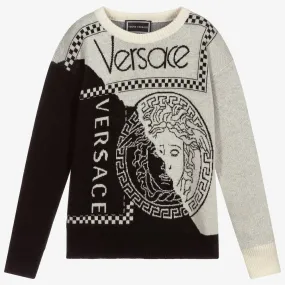 Black & Ivory Medusa Sweater