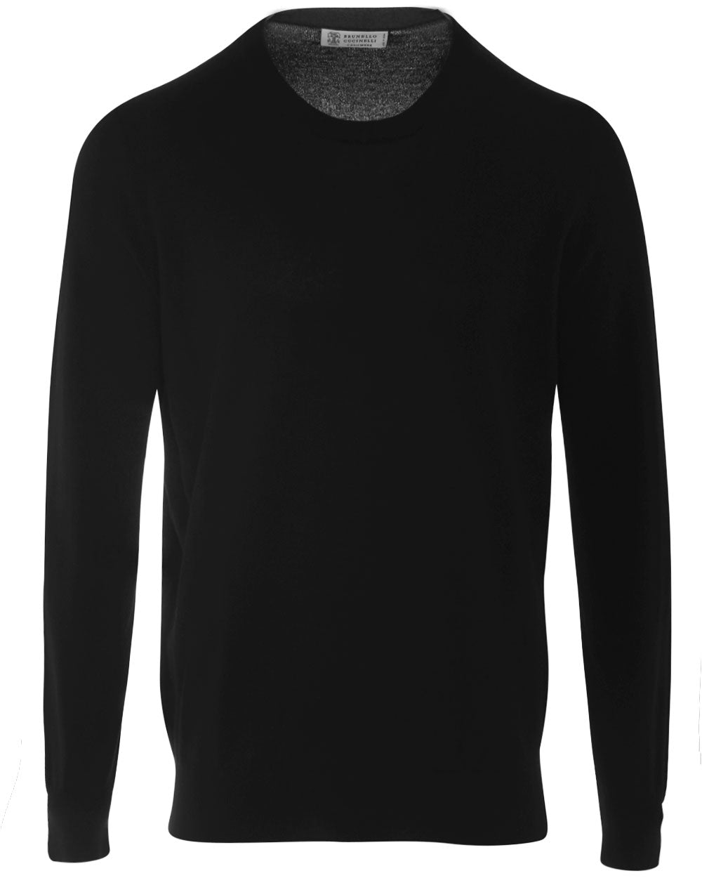 Black Cashmere Crewneck Sweater