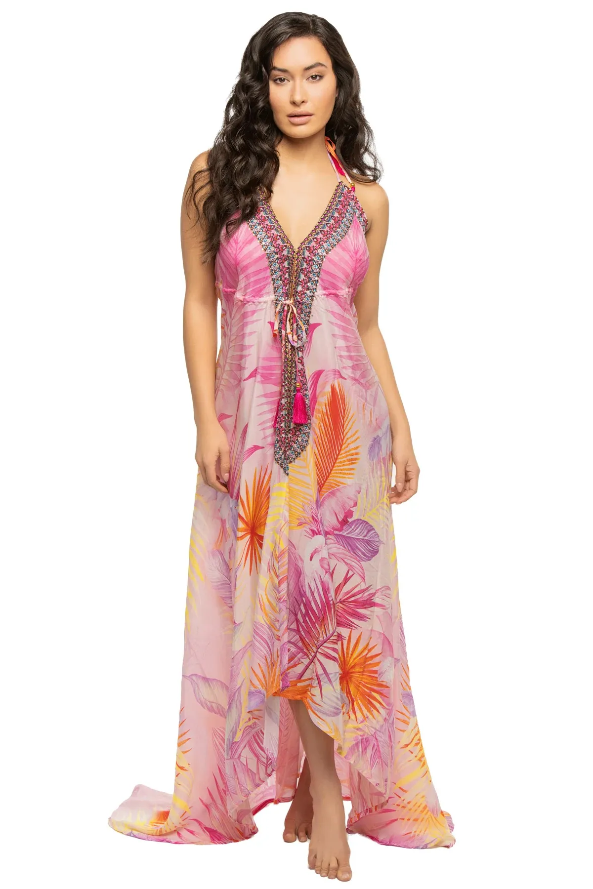 Blush Halter Maxi Dress