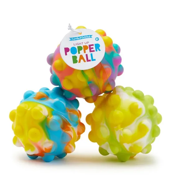 Bubble Pop Light Up Bouncing Popper Ball - Assorted Colors