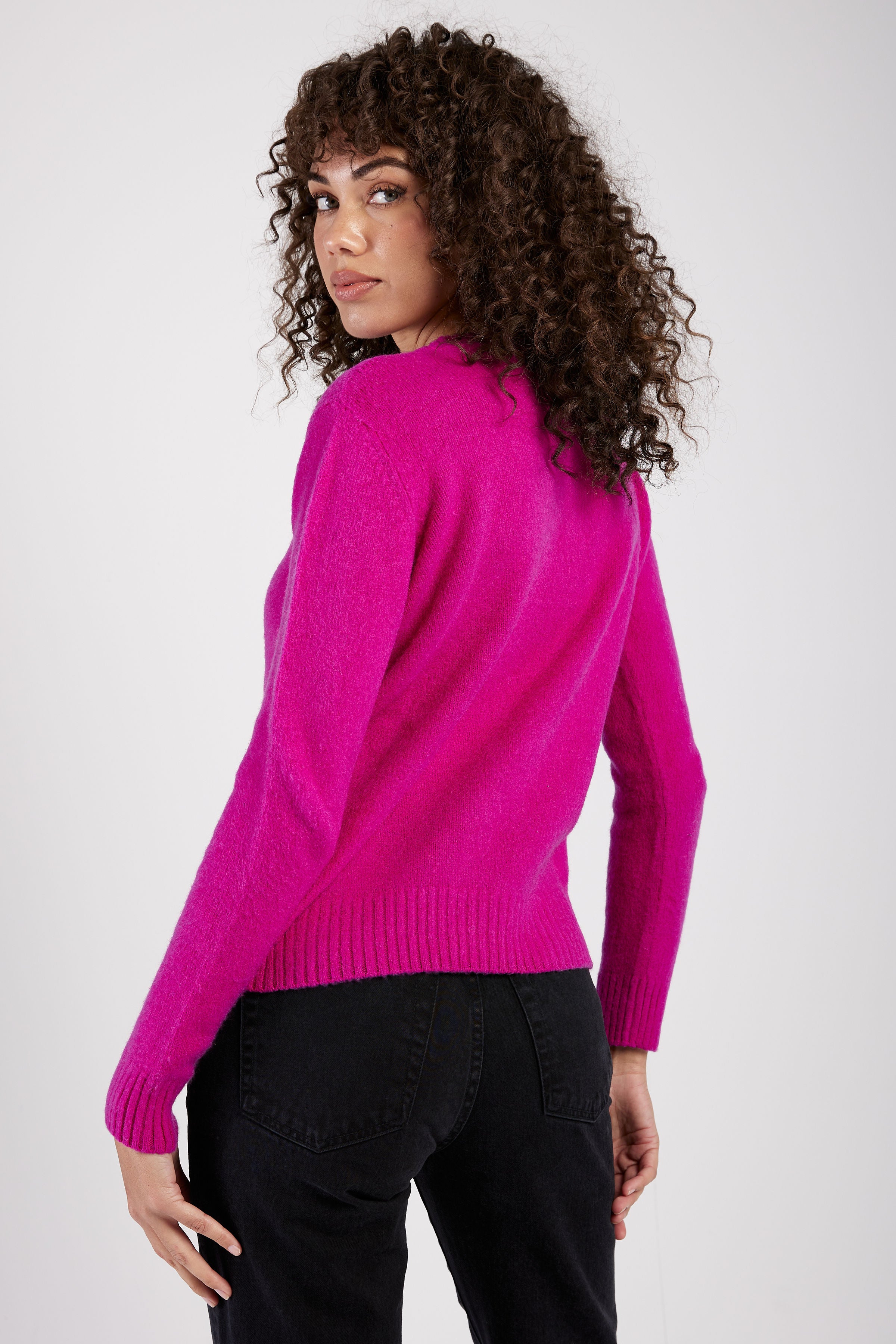 Carded Pullover Sweater in Cherry