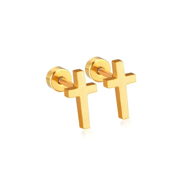 Catherine Cross Screwback Studs