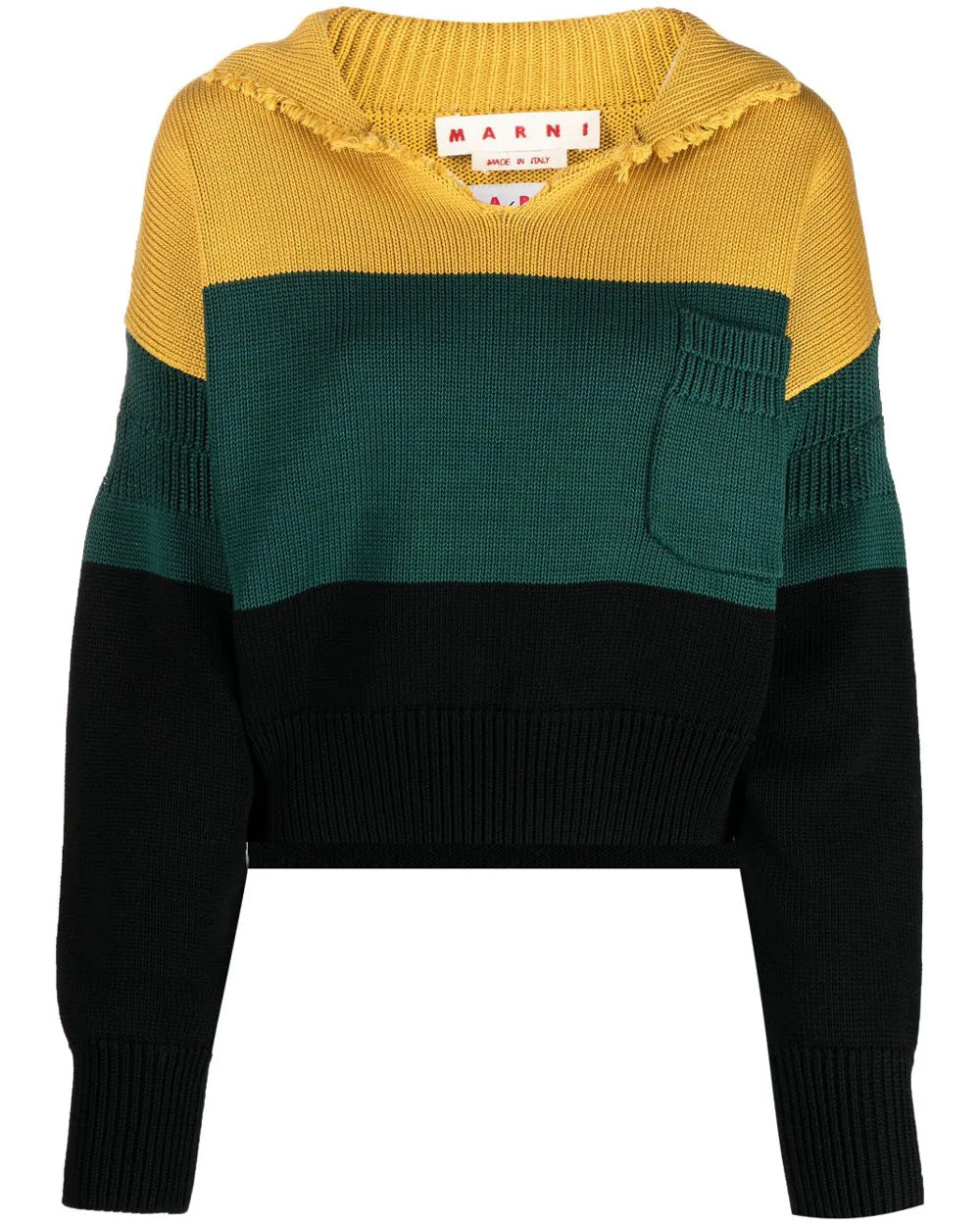 Colorblock V Neck Sweater