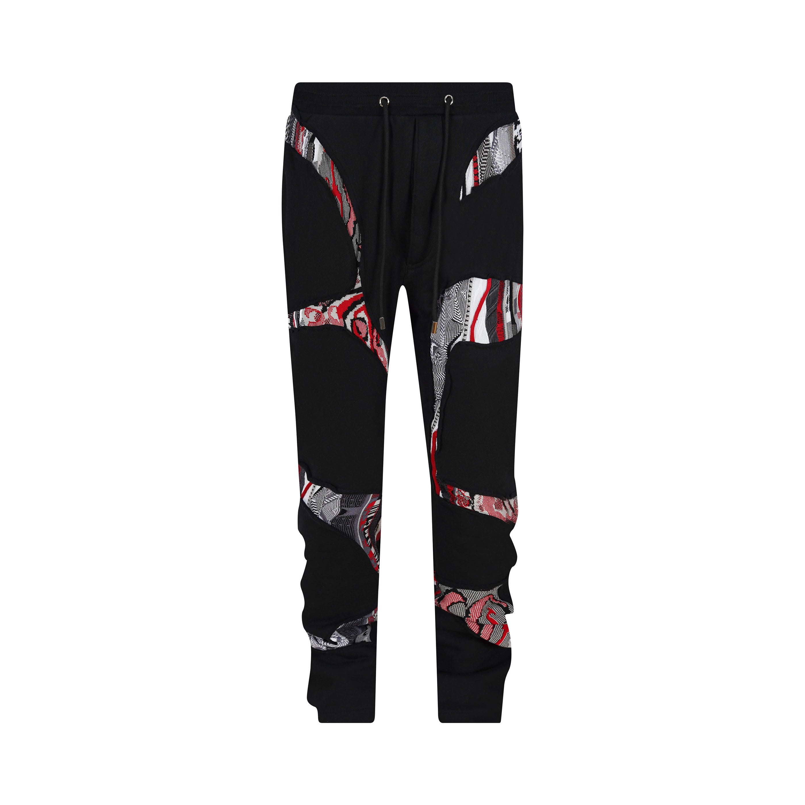 COOGI Sweater Patched Fleece Jogger-Red-Black