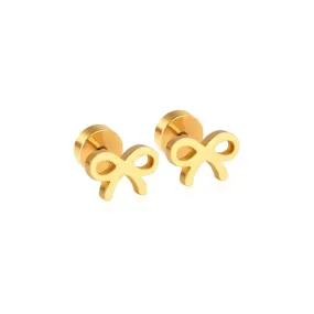 Evie Bow Screwback Studs