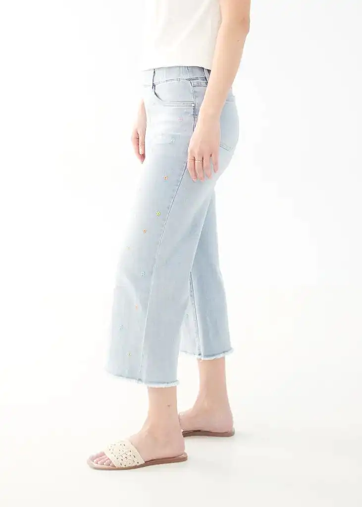 FDJ Sky Blue Pull-On Wide Leg Pants - 2538669