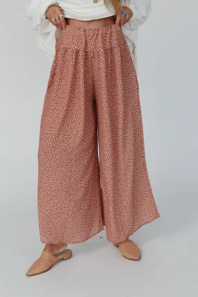 Flowin' Easy Wide Leg Pants - Ginger