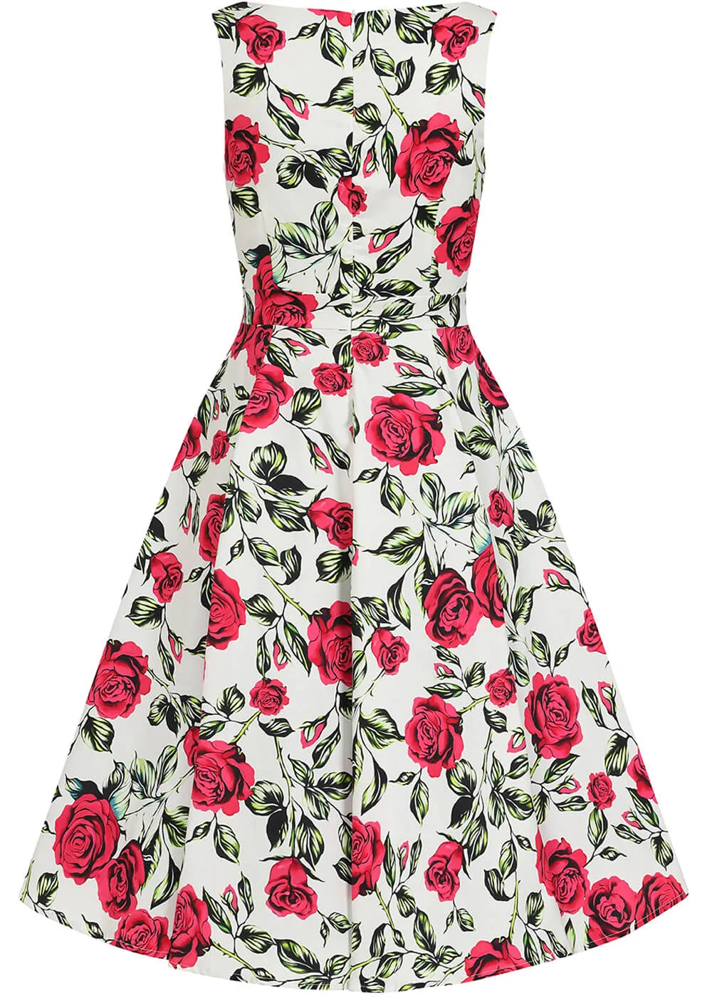 Hearts & Roses Hazel Floral 50's Swing Dress Ivory