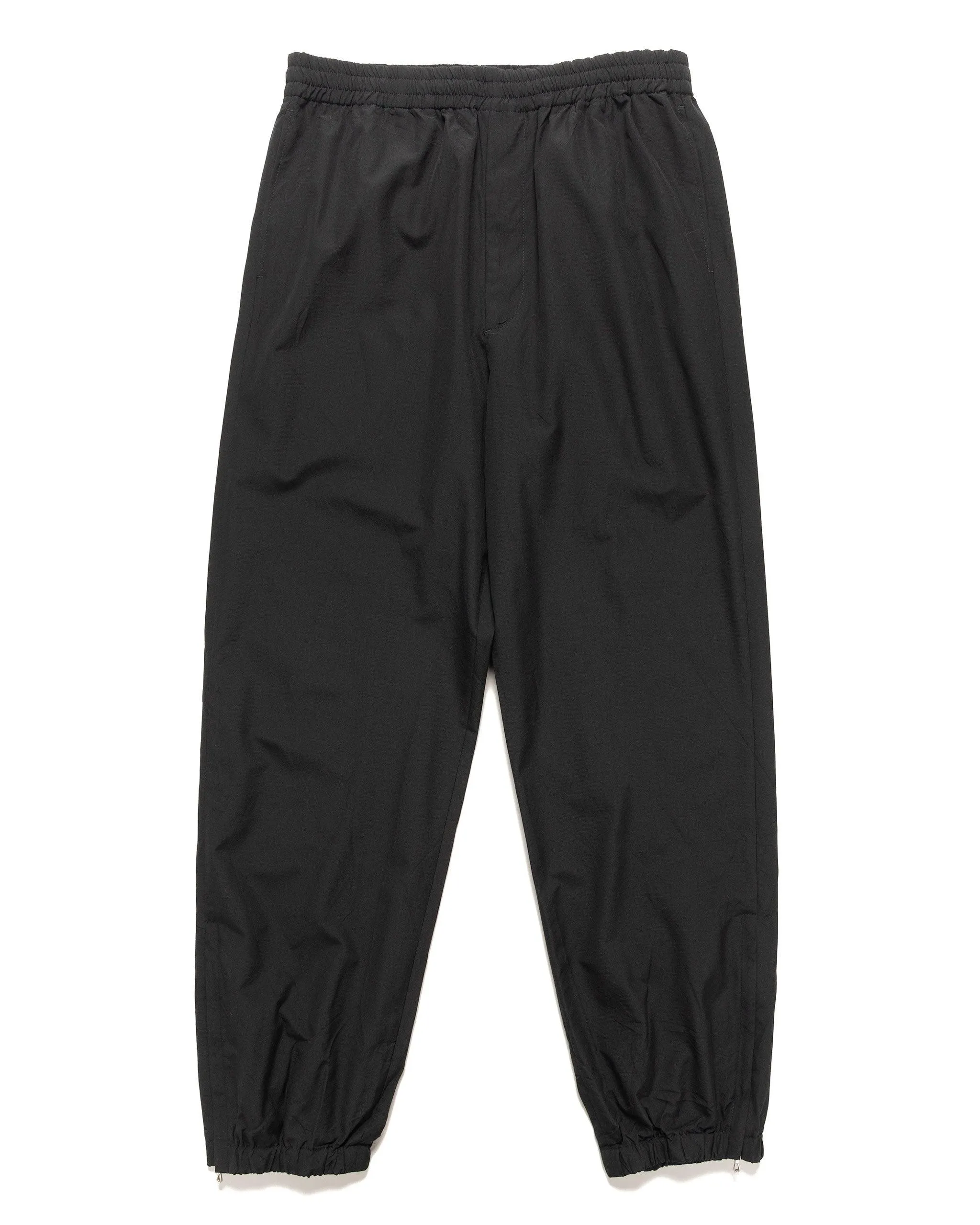 High Count Wool Poplin Pants Black