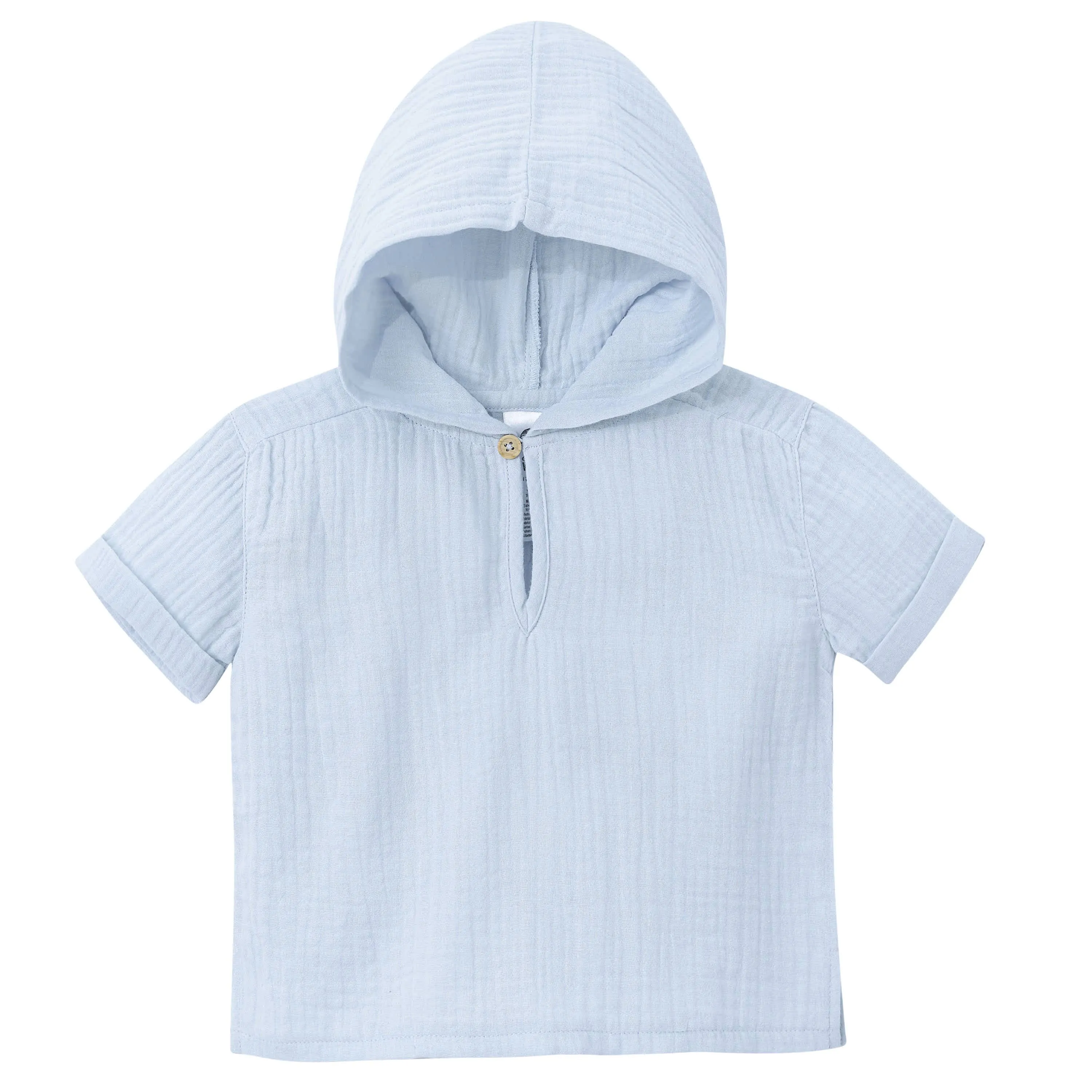 Infant & Toddler Neutral Blue Gauze Hoodie