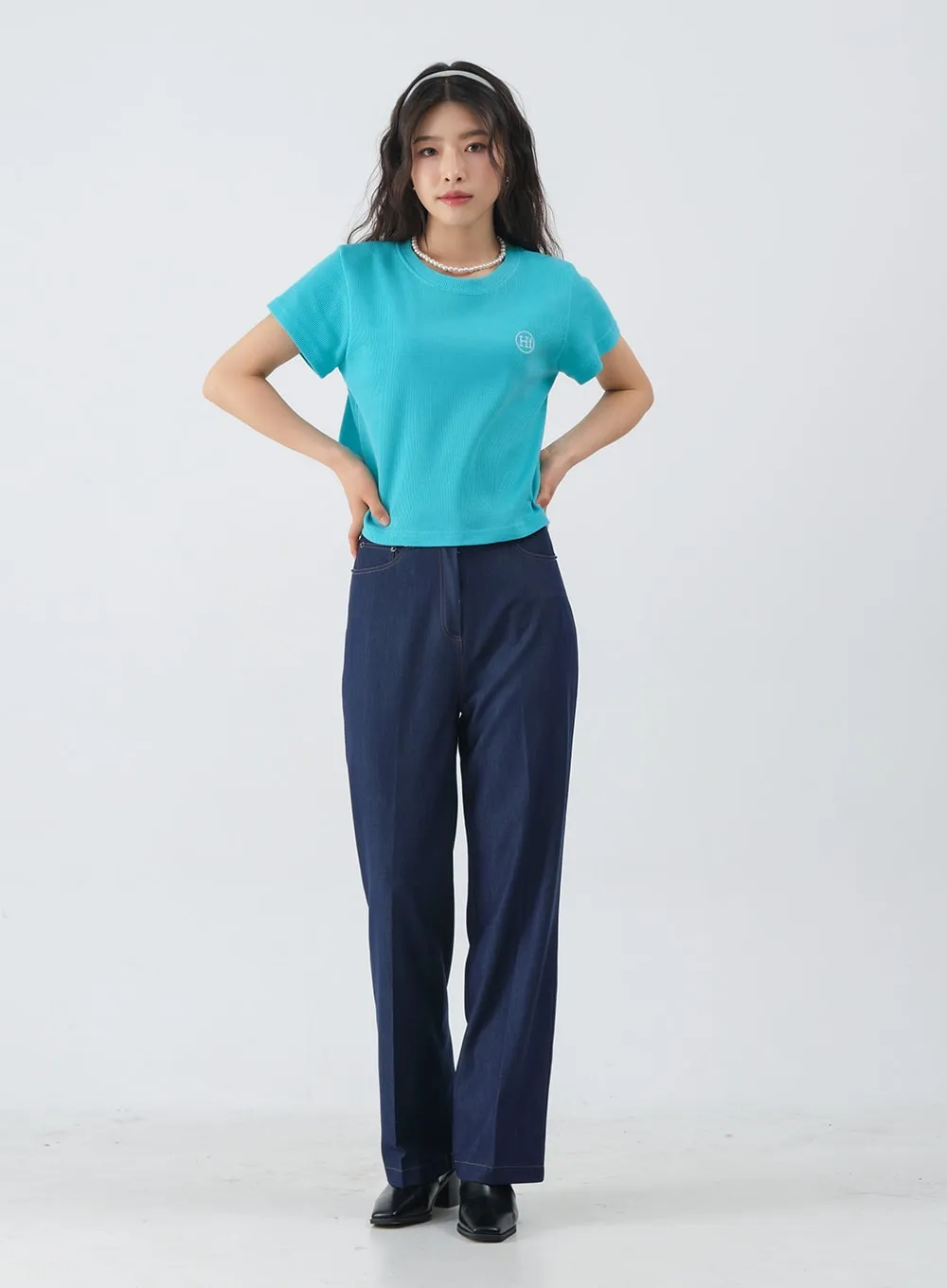 Jean-Style Summer Wide Pants OM6