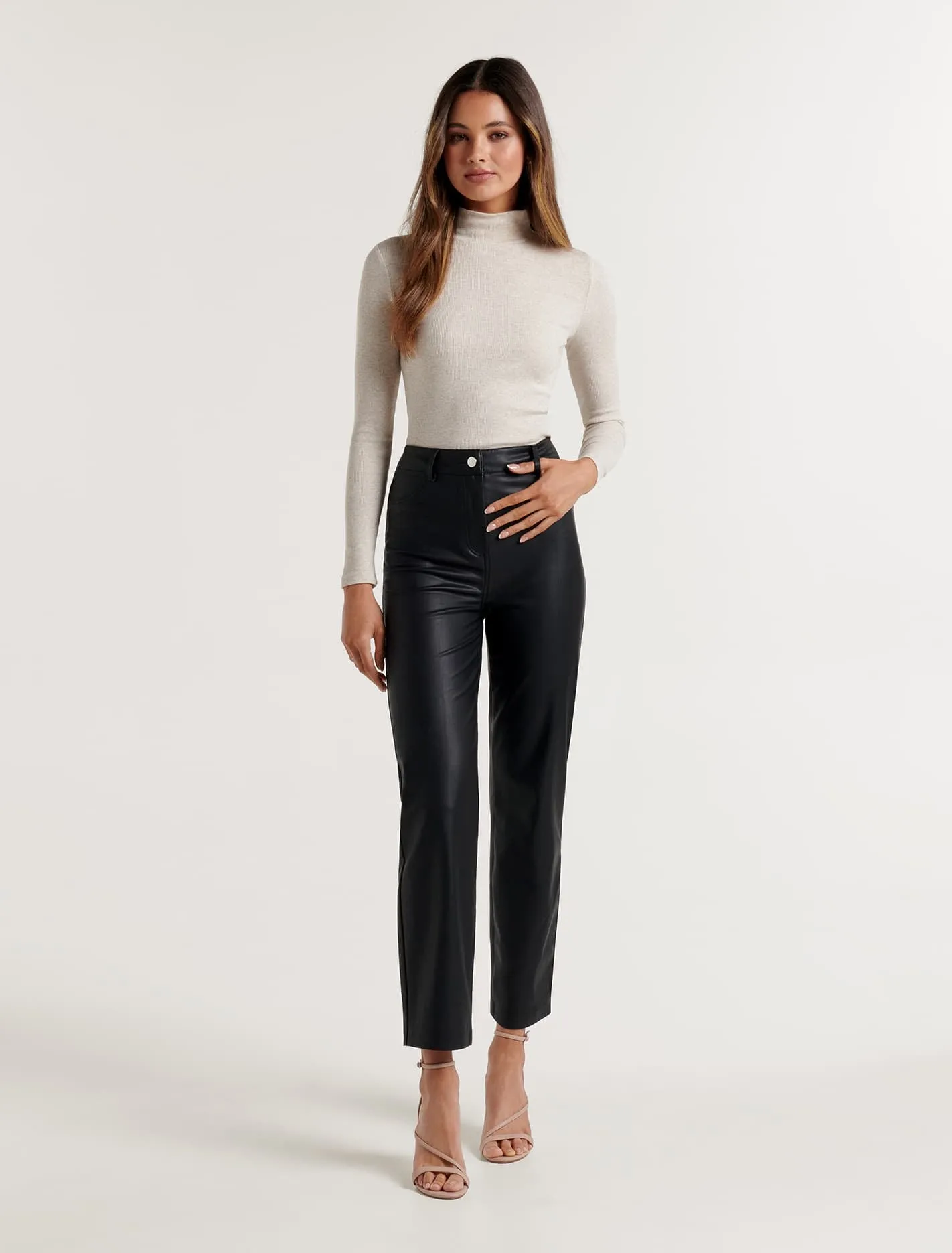 Juliet Vegan Leather Straight Leg Pants