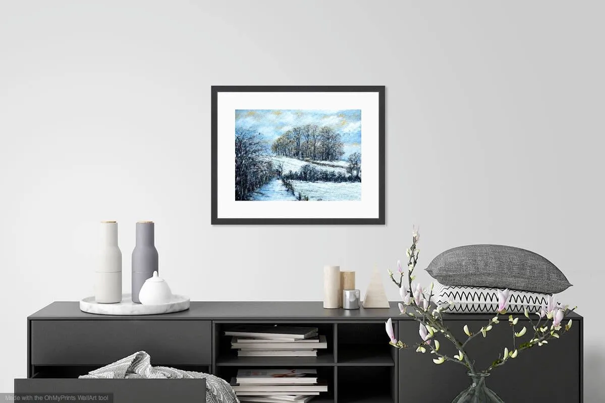 Kelston Roundhill in the Snow A5 - A1 Giclée Print