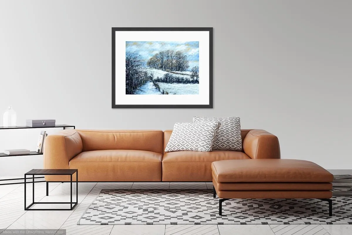 Kelston Roundhill in the Snow A5 - A1 Giclée Print