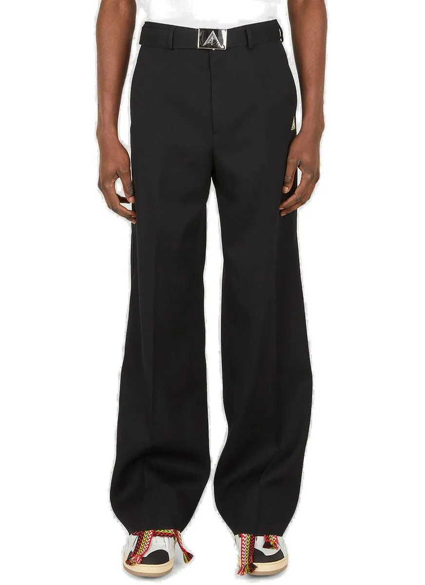 Lanvin Belted Waist Wide-Leg Pants