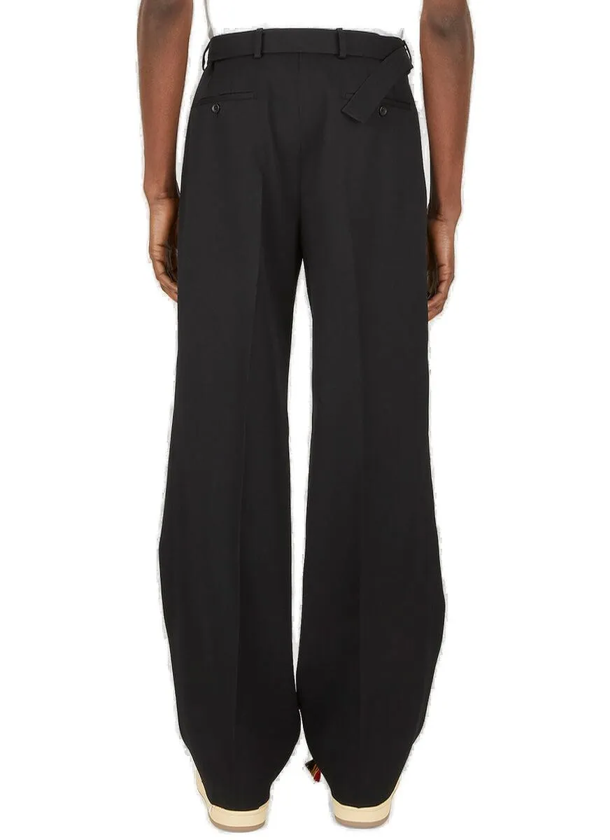 Lanvin Belted Waist Wide-Leg Pants