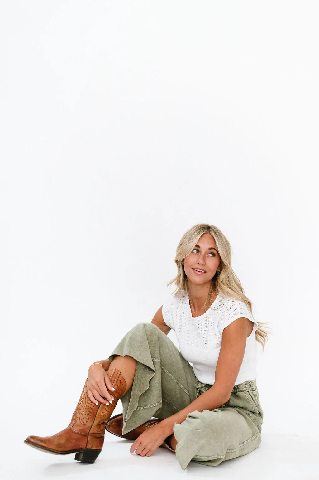 Lisa Wide Leg Pants in Olive