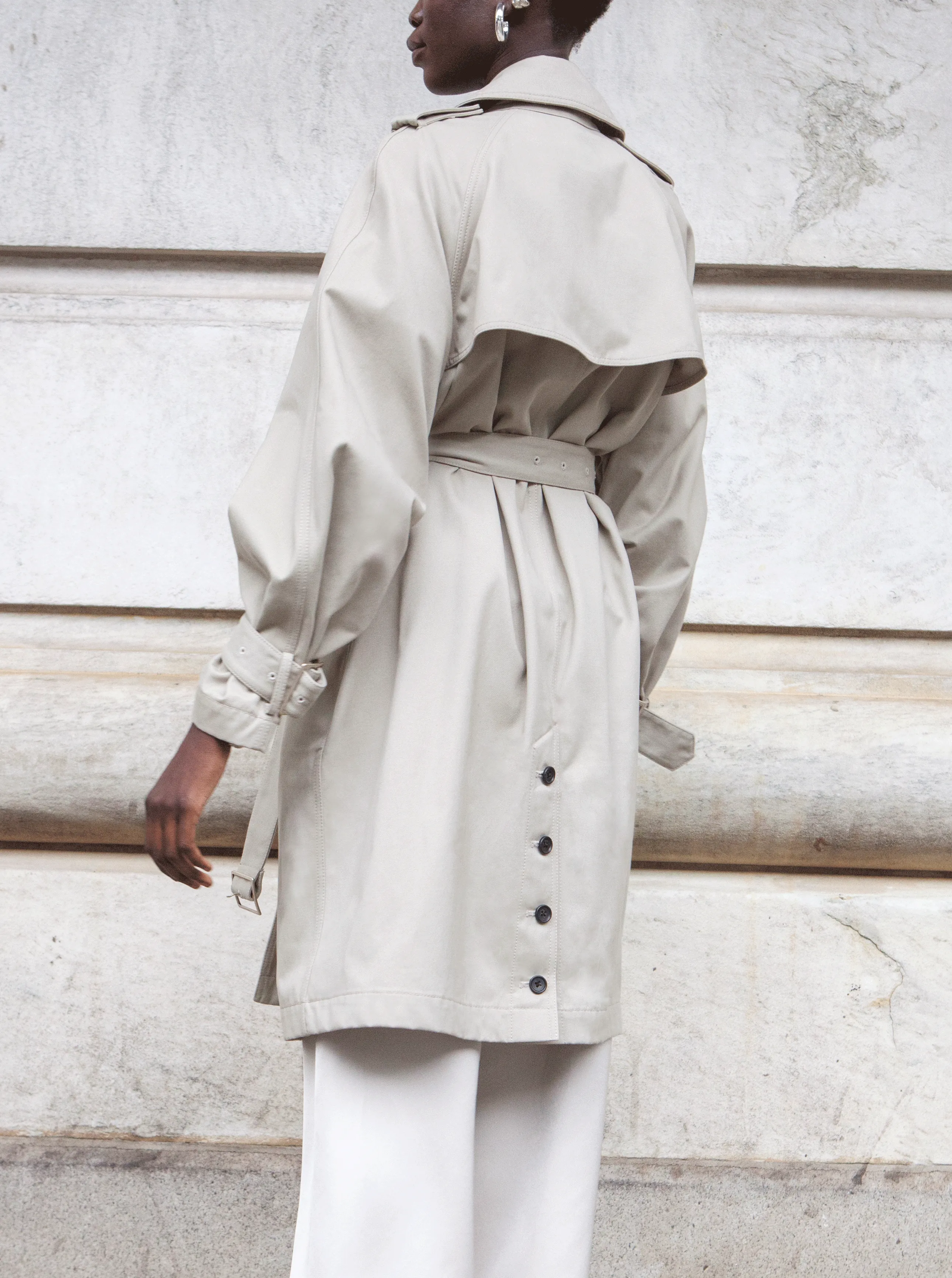 LONG YORK TRENCH COAT, KHAKI