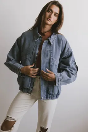 Maeve Denim Bomber Jacket