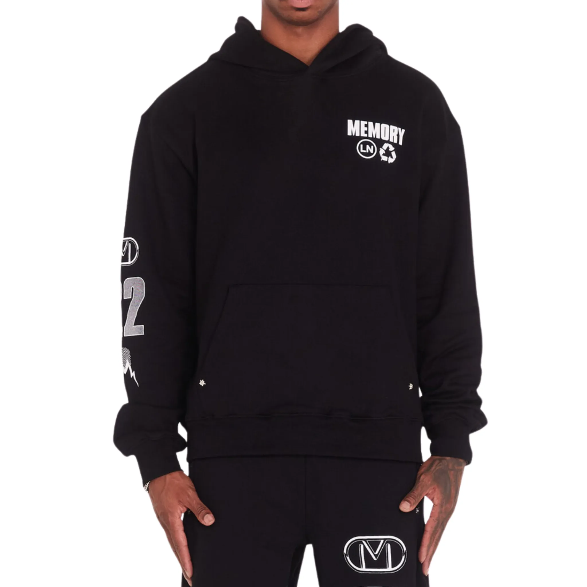 Memory Lane Symbolic Pullover Hoodie (Black)