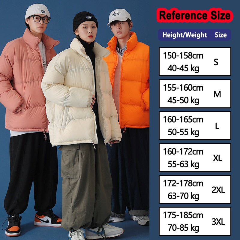 Men's Casual Winter Padded Thicken Oversized Windbreaker Jackets