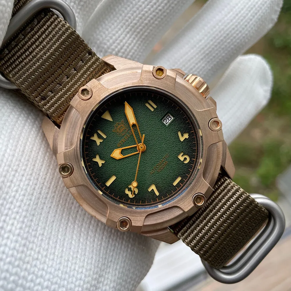 Men's Green Dial 100bar Waterproof NH35 Mechanical Movement Watch