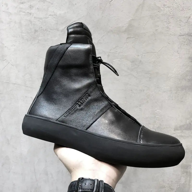 Men's Luxury Casual Genuine Leather Cross-tied Winter Ankle Boots