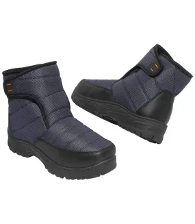 Men's Navy Sherpa-Lined Snow Boots - Water-Repellent 