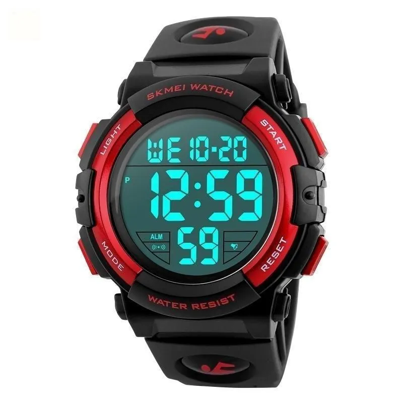 Men's Waterproof Digital Big Dial 50M Chronograph LED Clocks Wristwatches