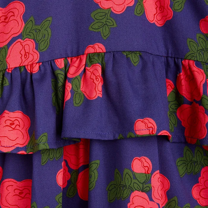 Mini Rodini Child Roses Dress Blue