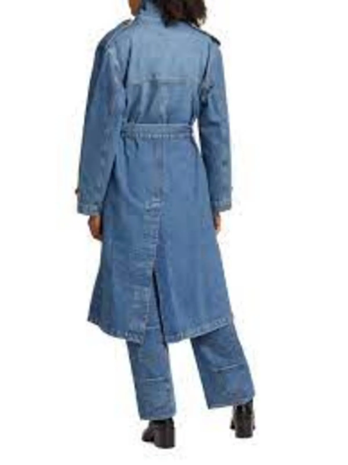 Ms. Jones Denim Trench Coat - Medium Indigo