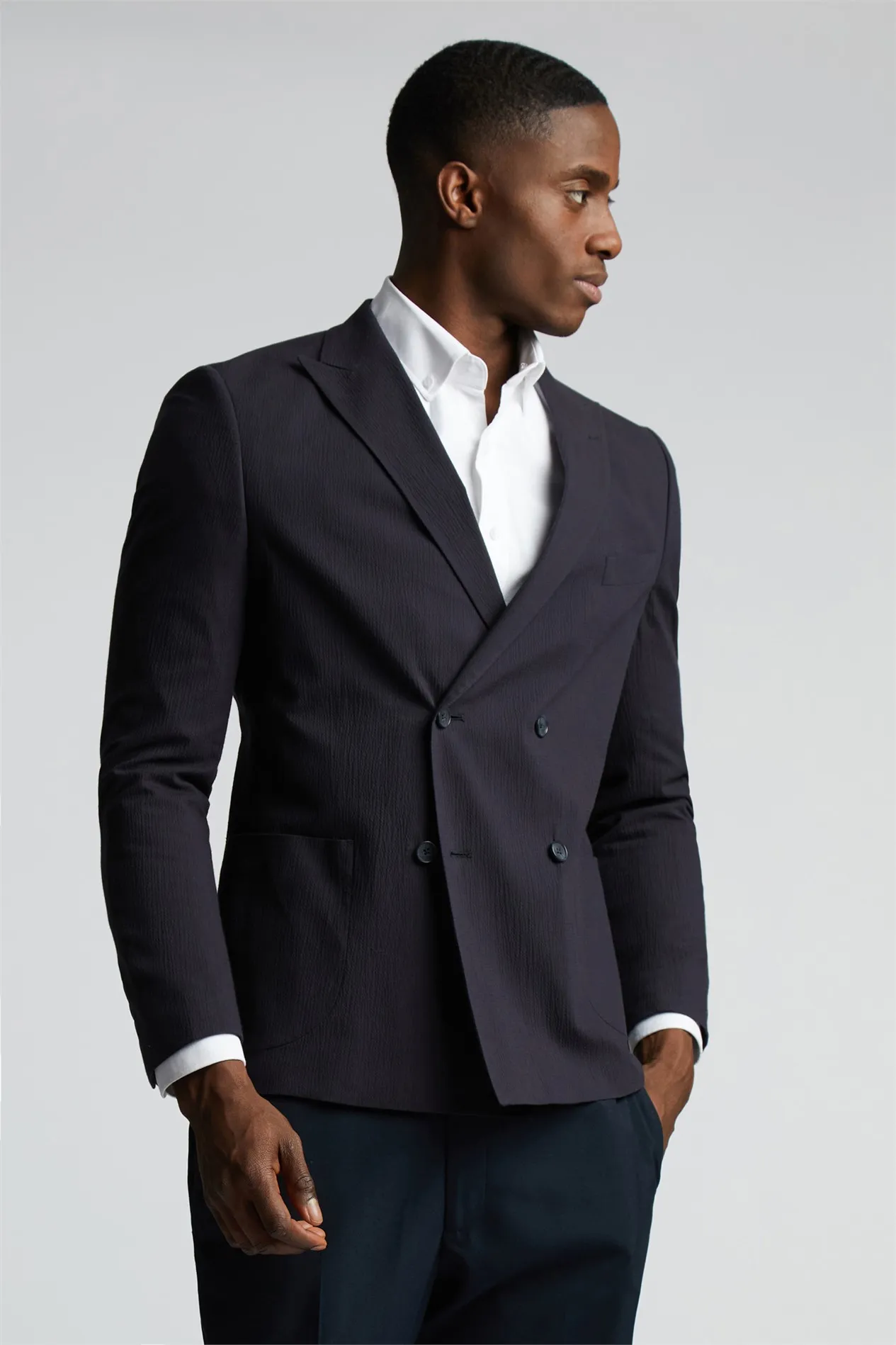 Navy Double Breasted Blazer