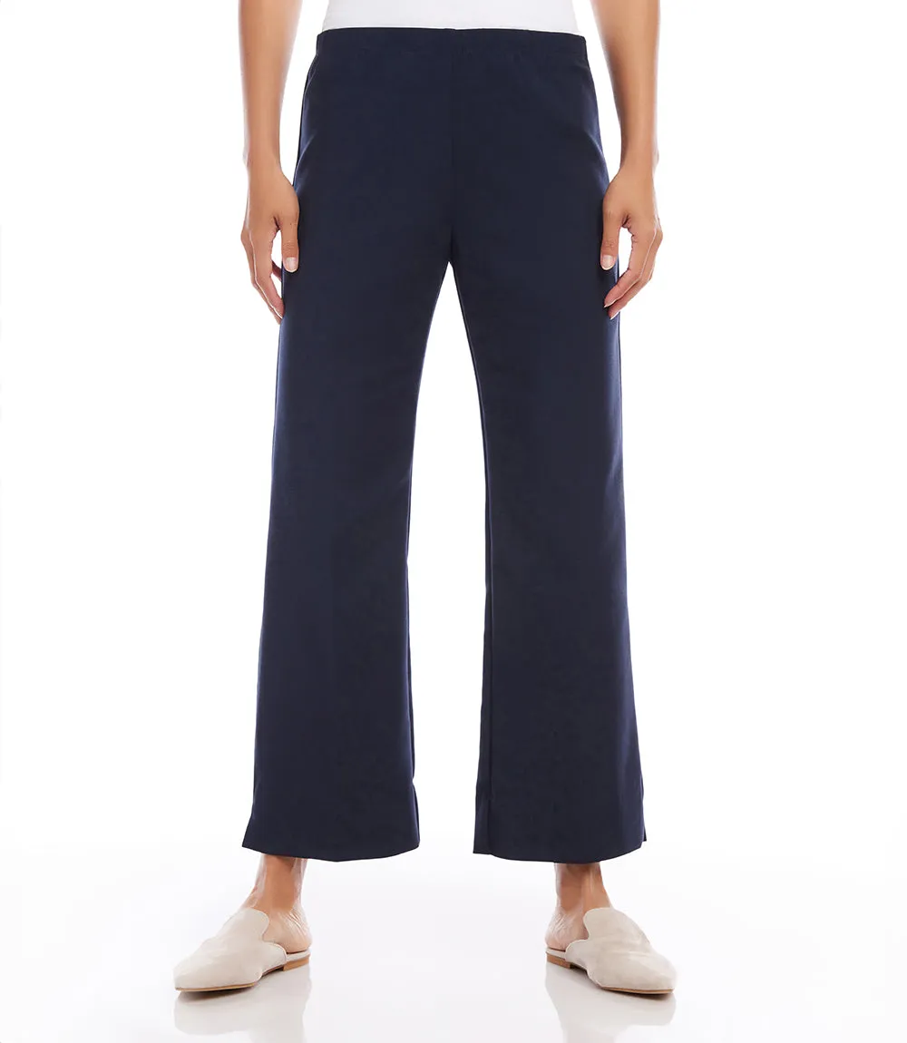 Petite Size Cropped Wide Leg Pants