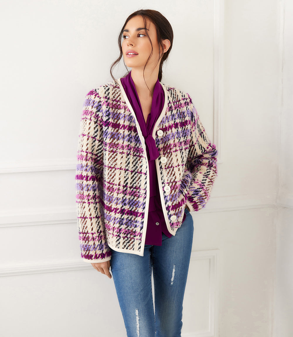 Plaid Boucle Jacket