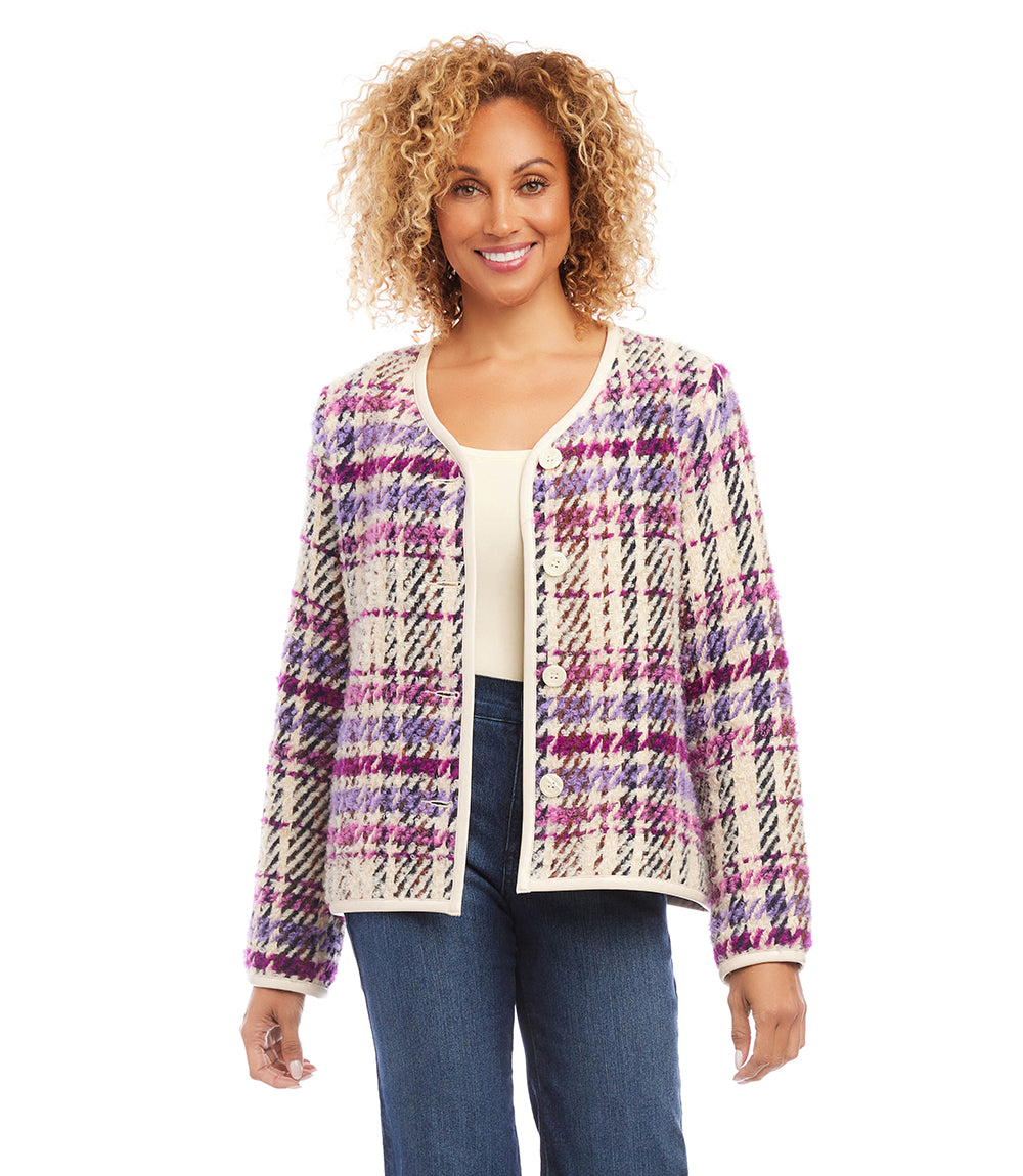 Plaid Boucle Jacket