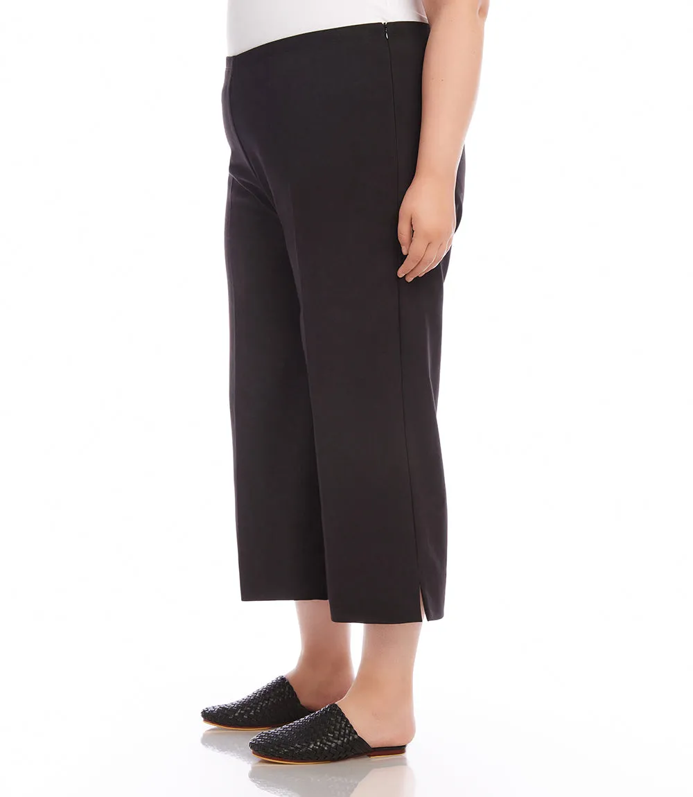 Plus Size Cropped Wide Leg Pants