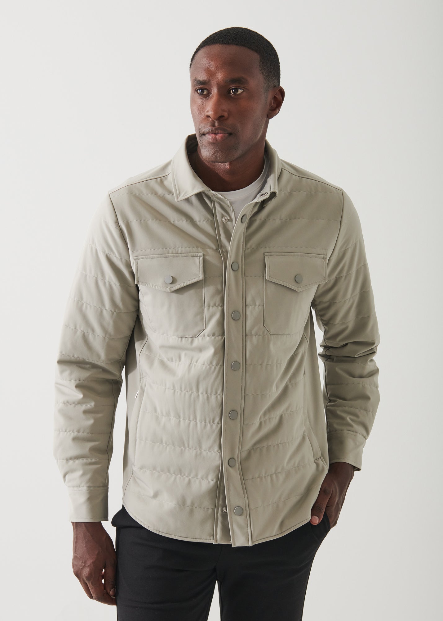 QUILTED SHIRT JACKET