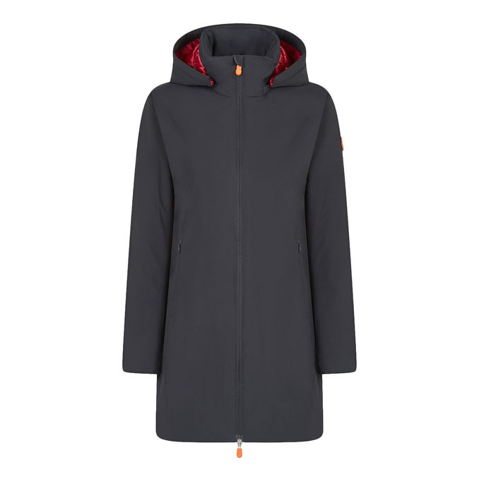 RACHEL LONG COAT WITH HOOD Woman Black