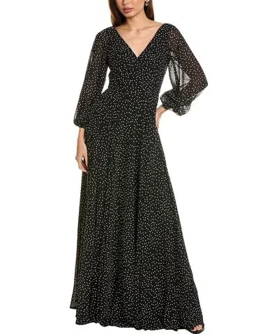 Rene Ruiz Puff Sleeve Gown