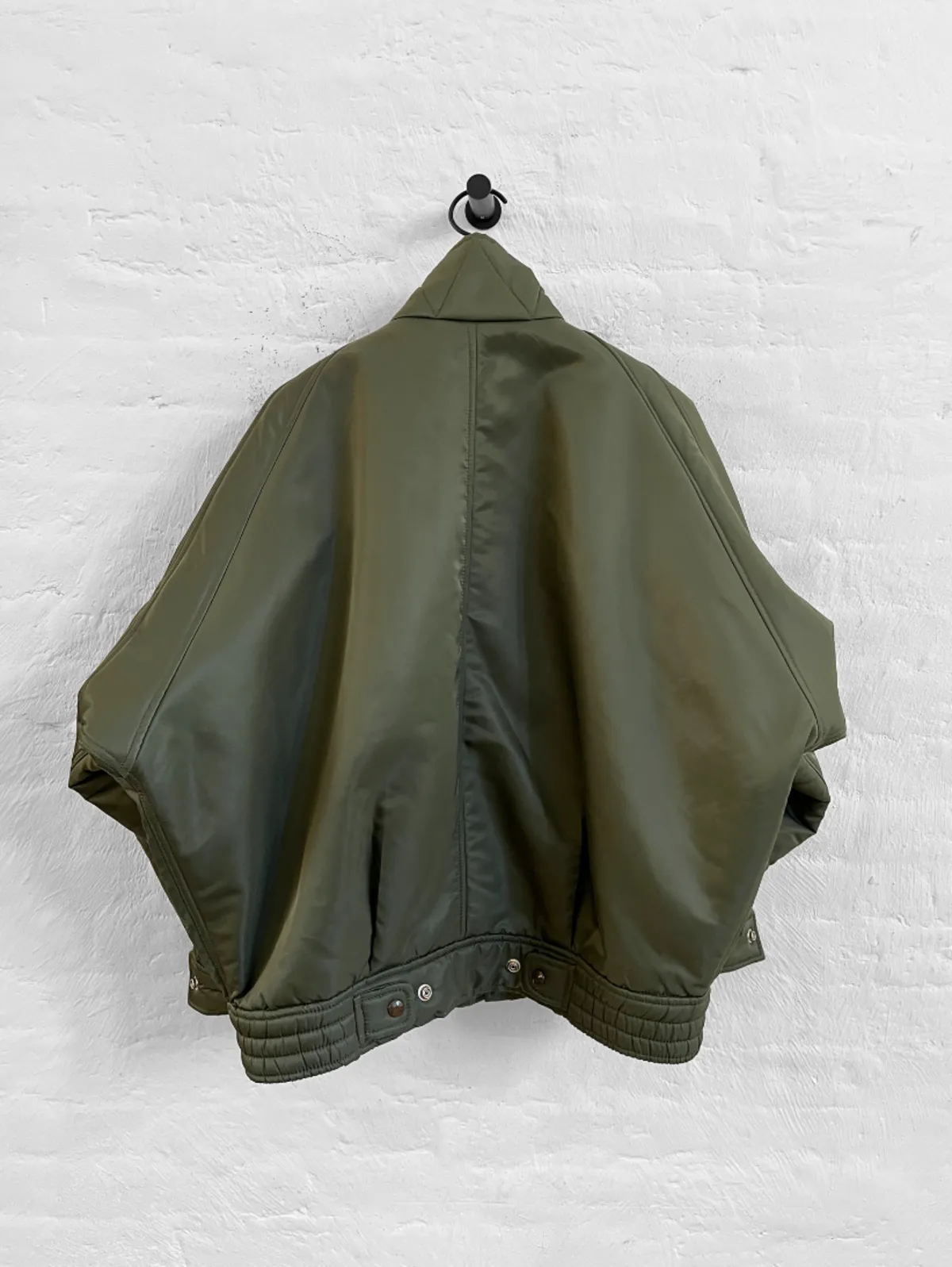 Ribbed Bomber Jacket - Olive