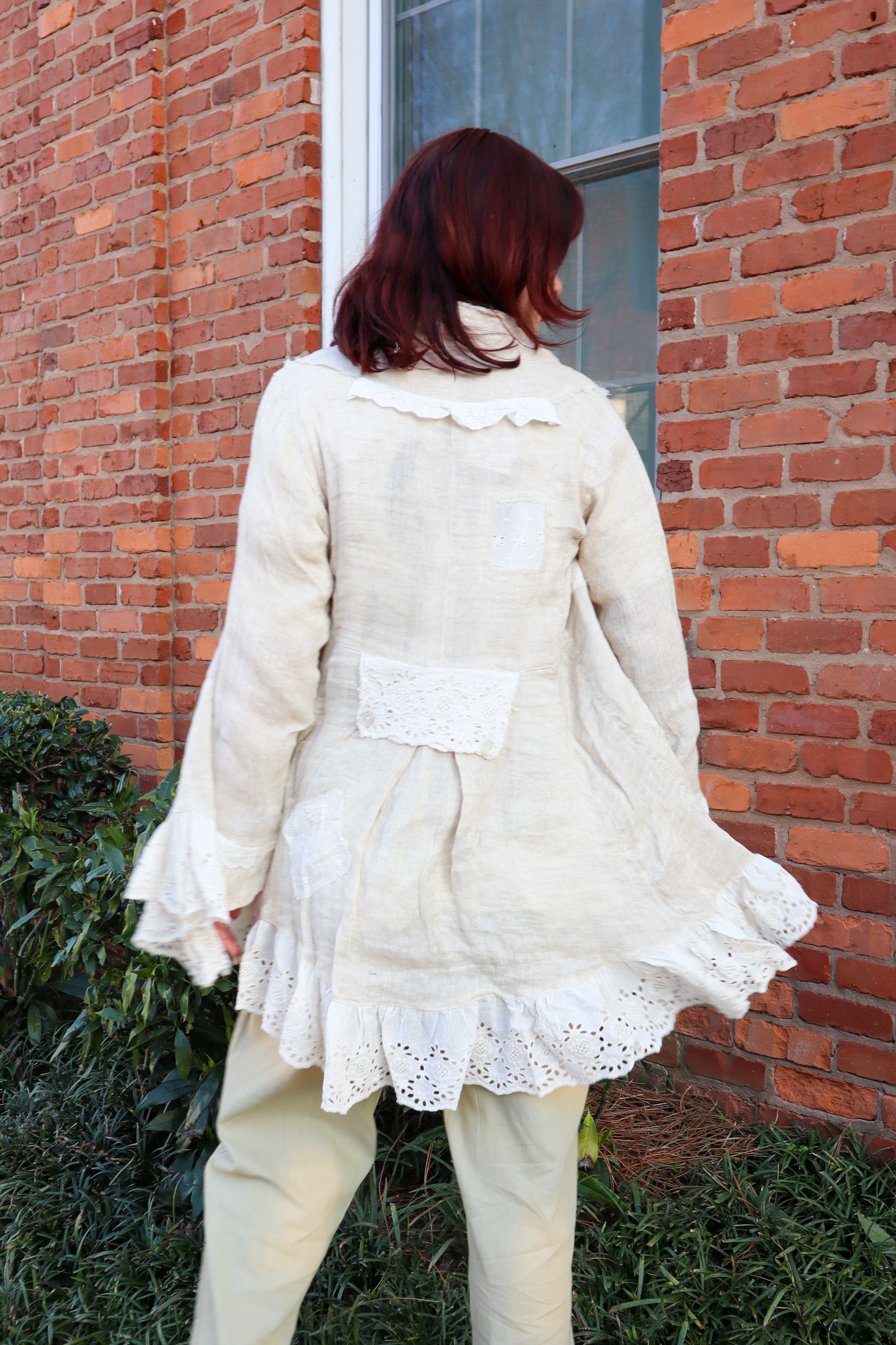 Sale - Boho Chic Botton Down Linen Coat